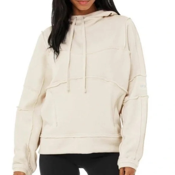 Alo Yoga Dimension Hoodie in Bone Size Medium - Picture 11 of 11